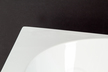 Volně stojící vany - Wanna wolnostojąca przyścienna 150 x 75 cm biała system przelewowy Pari (2)